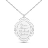 Thumbnail Image 4 of Scrollwork Name Necklace with Diamond Accents 14K White Gold 18&quot;