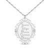 Thumbnail Image 5 of Scrollwork Name Necklace with Diamond Accents 14K White Gold 18&quot;