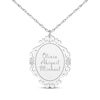 Thumbnail Image 3 of Scrollwork Name Necklace with Diamond Accents Sterling Silver 18&quot;