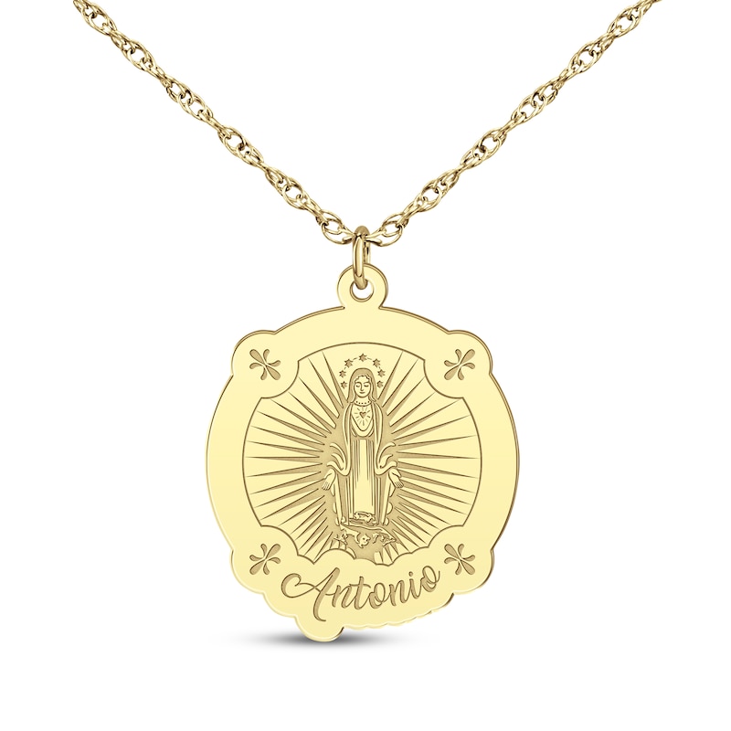 Main Image 1 of Virgin Mary Name Necklace 14K Yellow Gold 18&quot;