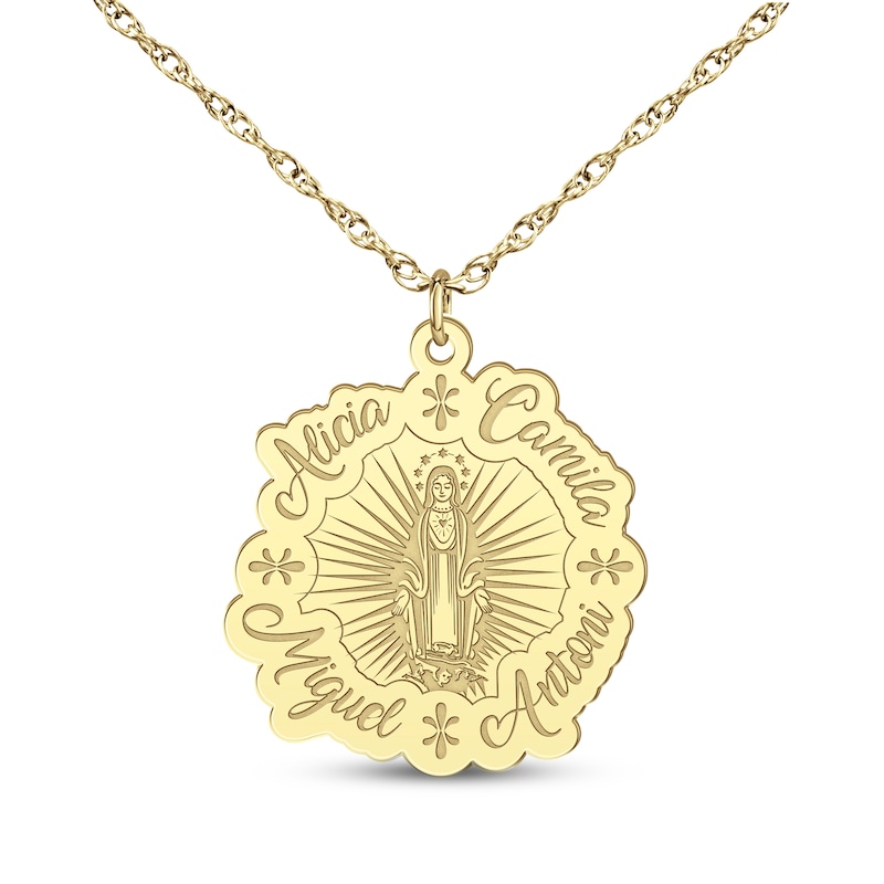 Main Image 3 of Virgin Mary Name Necklace 14K Yellow Gold 18&quot;