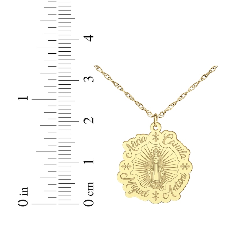 Main Image 6 of Virgin Mary Name Necklace 14K Yellow Gold 18&quot;