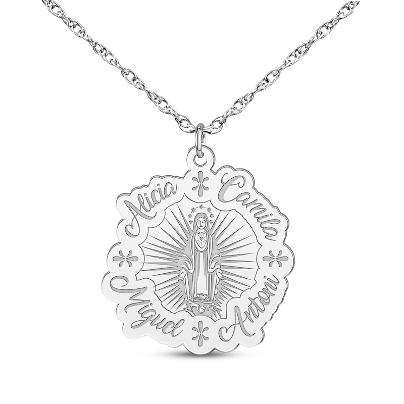 Main Image 3 of Virgin Mary Name Necklace Sterling Silver 18&quot;