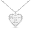 Thumbnail Image 1 of Quinceañera &quot;15 Años&quot; & Name Heart Necklace with Diamond Accent 14K White Gold 18&quot;