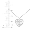 Thumbnail Image 4 of Quinceañera &quot;15 Años&quot; & Name Heart Necklace with Diamond Accent 14K White Gold 18&quot;