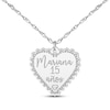 Thumbnail Image 0 of Quinceañera "15 Años" & Name Heart Necklace with Diamond Accent Sterling Silver 18"