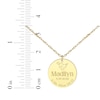 Thumbnail Image 3 of Baby Name & Stats Scalloped Disc Necklace 10K Yellow Gold 18"