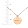 Thumbnail Image 4 of Baby Name & Stats Scalloped Disc Necklace 14K Rose Gold 18&quot;