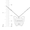 Thumbnail Image 4 of Cutout Butterfly Diamond Accent Name Necklace 10K White Gold 18&quot;