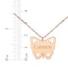 Thumbnail Image 4 of Cutout Butterfly Diamond Accent Name Necklace 14K Rose Gold 18&quot;