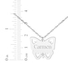 Thumbnail Image 3 of Cutout Butterfly Diamond Accent Name Necklace 14K White Gold 18"