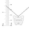 Thumbnail Image 4 of Cutout Butterfly Diamond Accent Name Necklace Sterling Silver 18&quot;