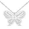 Thumbnail Image 2 of Diamond Accent Butterfly Name Necklace 10K White Gold 18&quot;