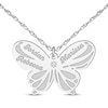 Thumbnail Image 3 of Diamond Accent Butterfly Name Necklace 10K White Gold 18&quot;