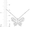 Thumbnail Image 7 of Diamond Accent Butterfly Name Necklace 10K White Gold 18&quot;