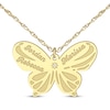 Thumbnail Image 2 of Diamond Accent Butterfly Name Necklace 10K Yellow Gold 18"