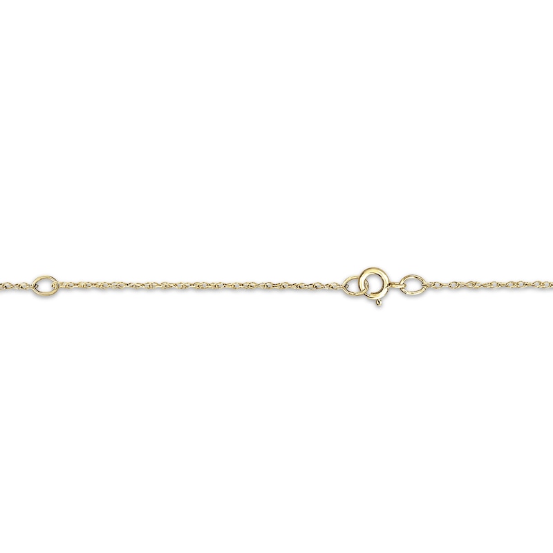 Diamond Accent Butterfly Name Necklace 10K Yellow Gold 18"