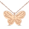 Thumbnail Image 3 of Diamond Accent Butterfly Name Necklace 14K Rose Gold 18&quot;