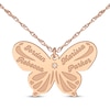 Thumbnail Image 4 of Diamond Accent Butterfly Name Necklace 14K Rose Gold 18&quot;