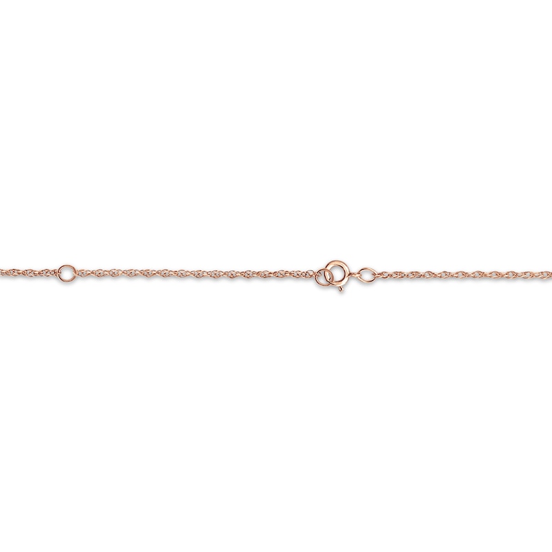 Main Image 5 of Diamond Accent Butterfly Name Necklace 14K Rose Gold 18&quot;