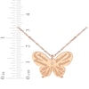 Thumbnail Image 7 of Diamond Accent Butterfly Name Necklace 14K Rose Gold 18&quot;