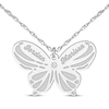 Thumbnail Image 2 of Diamond Accent Butterfly Name Necklace 14K White Gold 18&quot;