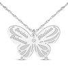 Thumbnail Image 3 of Diamond Accent Butterfly Name Necklace 14K White Gold 18&quot;