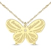 Thumbnail Image 2 of Diamond Accent Butterfly Name Necklace 14K Yellow Gold 18&quot;