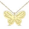 Thumbnail Image 3 of Diamond Accent Butterfly Name Necklace 14K Yellow Gold 18&quot;