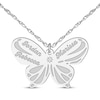 Thumbnail Image 3 of Diamond Accent Butterfly Name Necklace Sterling Silver 18&quot;