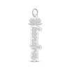 Thumbnail Image 2 of Flower-Topped Vertical Tag Name Necklace 14K White Gold 18&quot;