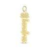 Thumbnail Image 2 of Flower-Topped Vertical Tag Name Necklace 14K Yellow Gold 18&quot;