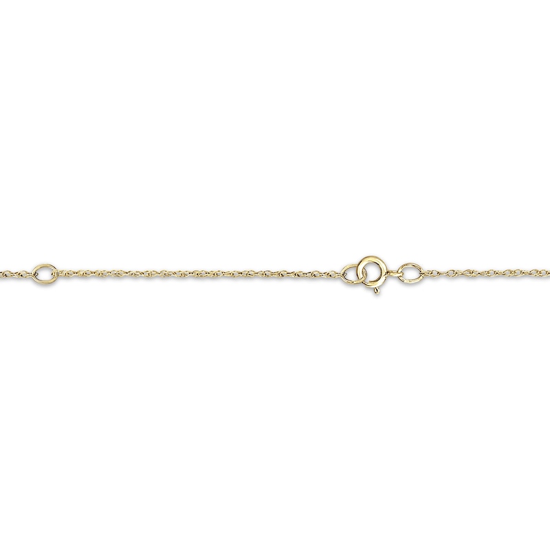 Main Image 3 of Flower-Topped Vertical Three Tag Name Necklace 10K Yellow Gold 18&quot;