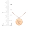 Thumbnail Image 3 of Baby Stats Alphabet Blocks Disc Necklace 14K Rose Gold 18&quot;