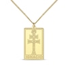 Thumbnail Image 0 of Two-Barred Cross Rectangle Name Necklace 10K Yellow Gold 22"