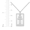 Thumbnail Image 4 of Men's Two-Barred Cross Dog Tag Name Necklace Sterling Silver 22&quot;