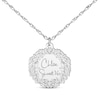 Thumbnail Image 1 of Engravable Diamond Accent Vine Necklace 14K White Gold 18&quot;