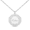 Thumbnail Image 2 of Engravable Diamond Accent Vine Necklace 14K White Gold 18&quot;