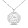 Thumbnail Image 1 of Personalized Disc Necklace with Diamond Accent Sterling Silver 18&quot;