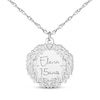 Thumbnail Image 3 of Personalized Disc Necklace with Diamond Accent Sterling Silver 18&quot;