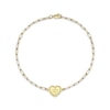 Thumbnail Image 0 of Engravable Heart Paperclip Chain Bracelet 14K Yellow Gold 7.5"