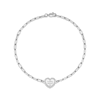 Thumbnail Image 0 of Engravable Heart Paperclip Chain Bracelet Sterling Silver 7.5"