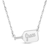 Thumbnail Image 1 of Engravable Pickleball Paddle Name Necklace 10K White Gold 18&quot;