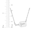 Thumbnail Image 4 of Engravable Pickleball Paddle Name Necklace 10K White Gold 18&quot;