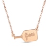 Thumbnail Image 1 of Engravable Pickleball Paddle Name Necklace 14K Rose Gold 18&quot;