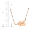 Thumbnail Image 4 of Engravable Pickleball Paddle Name Necklace 14K Rose Gold 18&quot;