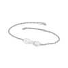 Thumbnail Image 0 of Engravable Infinity Symbol Diamond Accent Name Bracelet 10K White Gold 7.25"