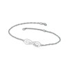 Thumbnail Image 1 of Engravable Infinity Symbol Diamond Accent Name Bracelet 10K White Gold 7.25"