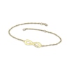 Thumbnail Image 0 of Engravable Infinity Symbol Diamond Accent Name Bracelet 10K Yellow Gold 7.25"