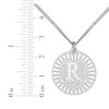 Thumbnail Image 4 of Men's Initial & Name Diamond Accent Disc Necklace Sterling Silver 22&quot;